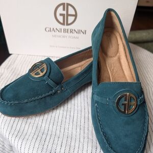 Giani Bernini Teal Suede Women's Loafers